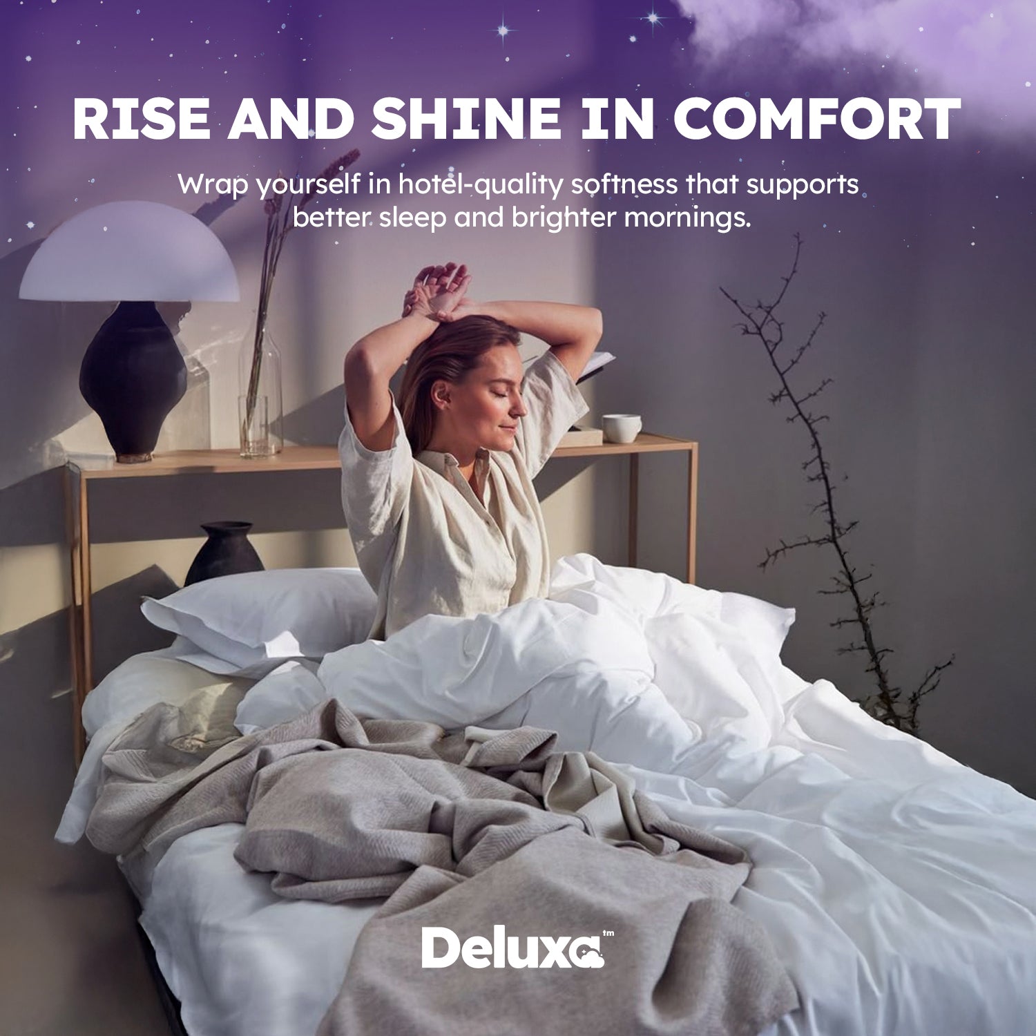 CloudSoft 2-in-1 Duvet | Check White