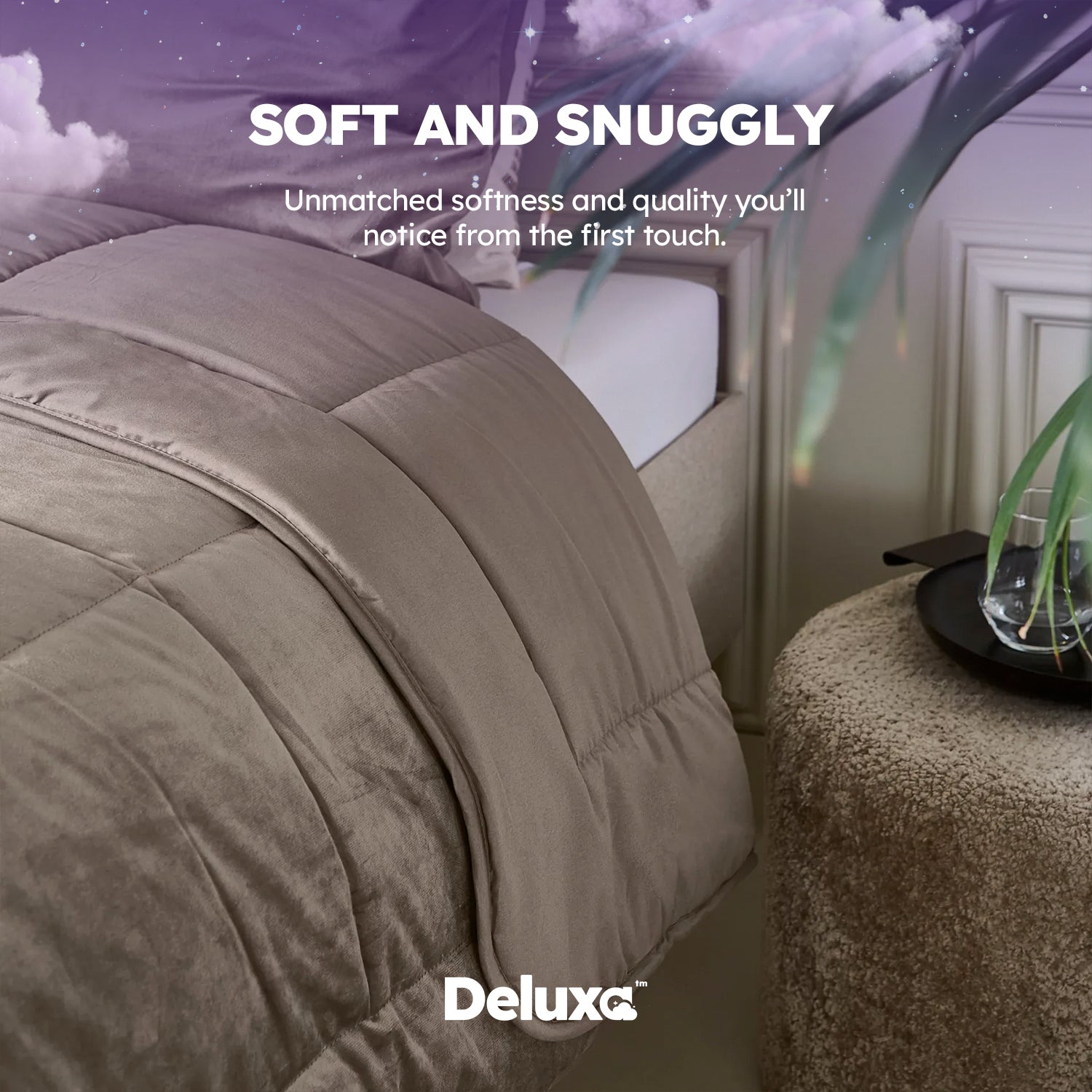 CloudSoft 2-in-1 Duvet | Check White