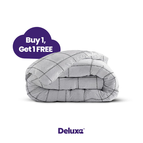 CloudSoft 2-in-1 Duvet | Check White