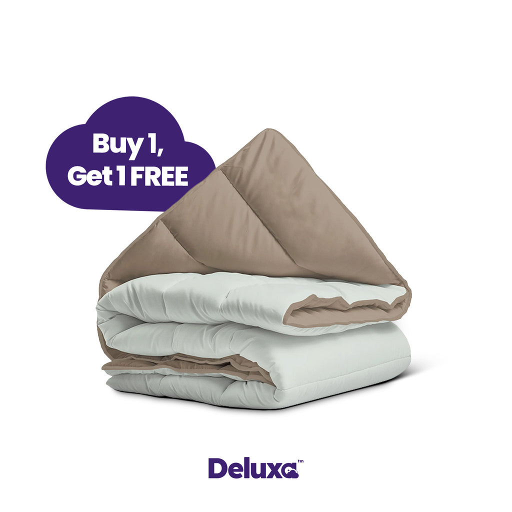 CloudSoft 2-in-1 Duvet | Foggy and Teak