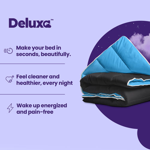 CloudSoft 2-in-1 Duvet | Black & Blue