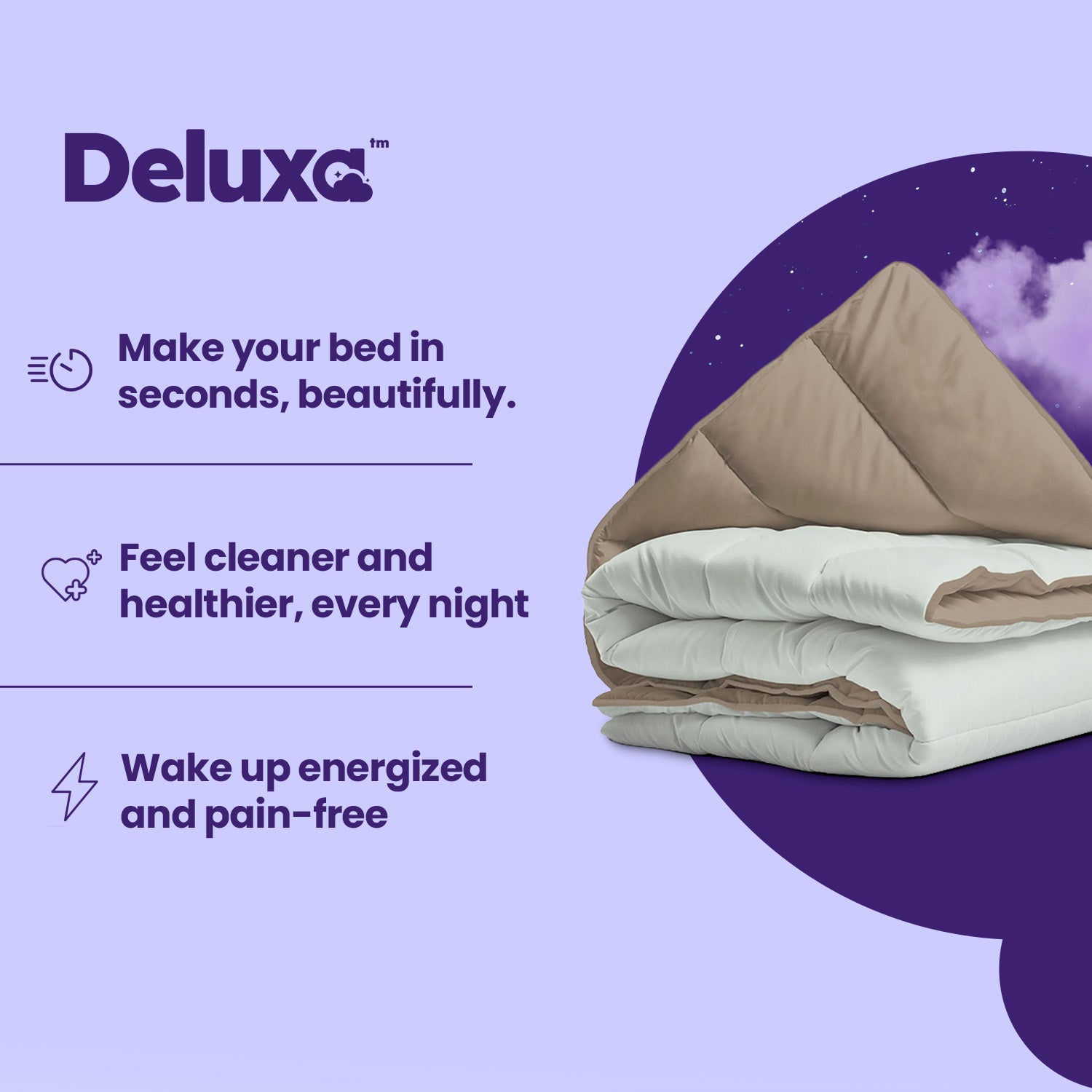CloudSoft 2-in-1 Duvet | Foggy and Teak
