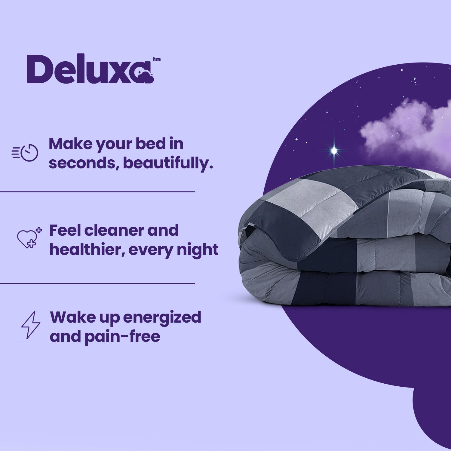 CloudSoft 2-in-1 Duvet | Checkered Blue