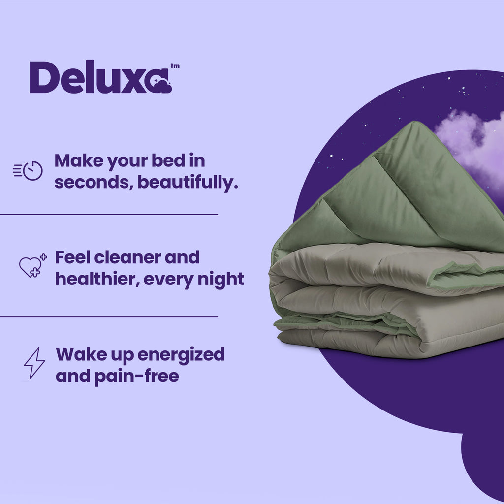 CloudSoft 2-in-1 Duvet | Green and Khaki