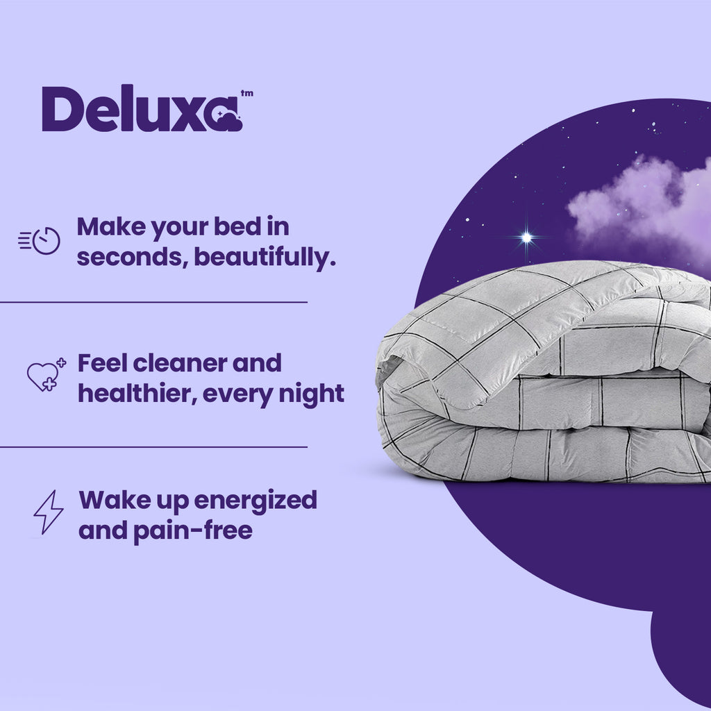 CloudSoft 2-in-1 Duvet | Check White