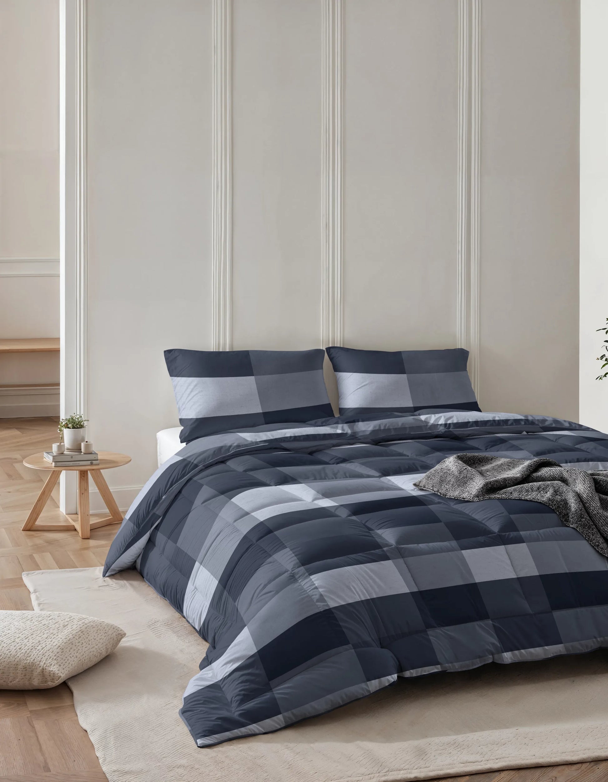CloudSoft 2-in-1 Duvet | Checkered Blue