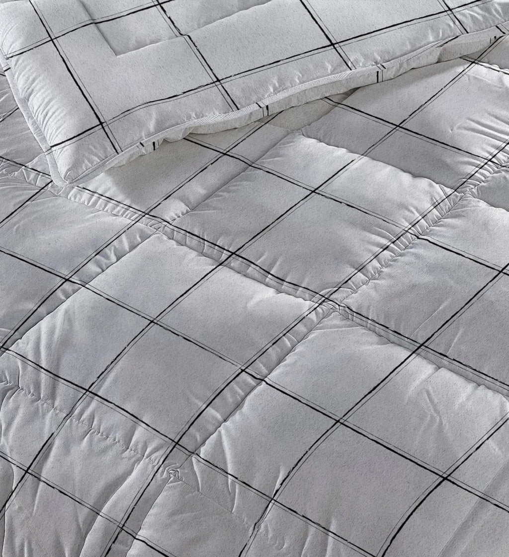 CloudSoft 2-in-1 Duvet | Check White