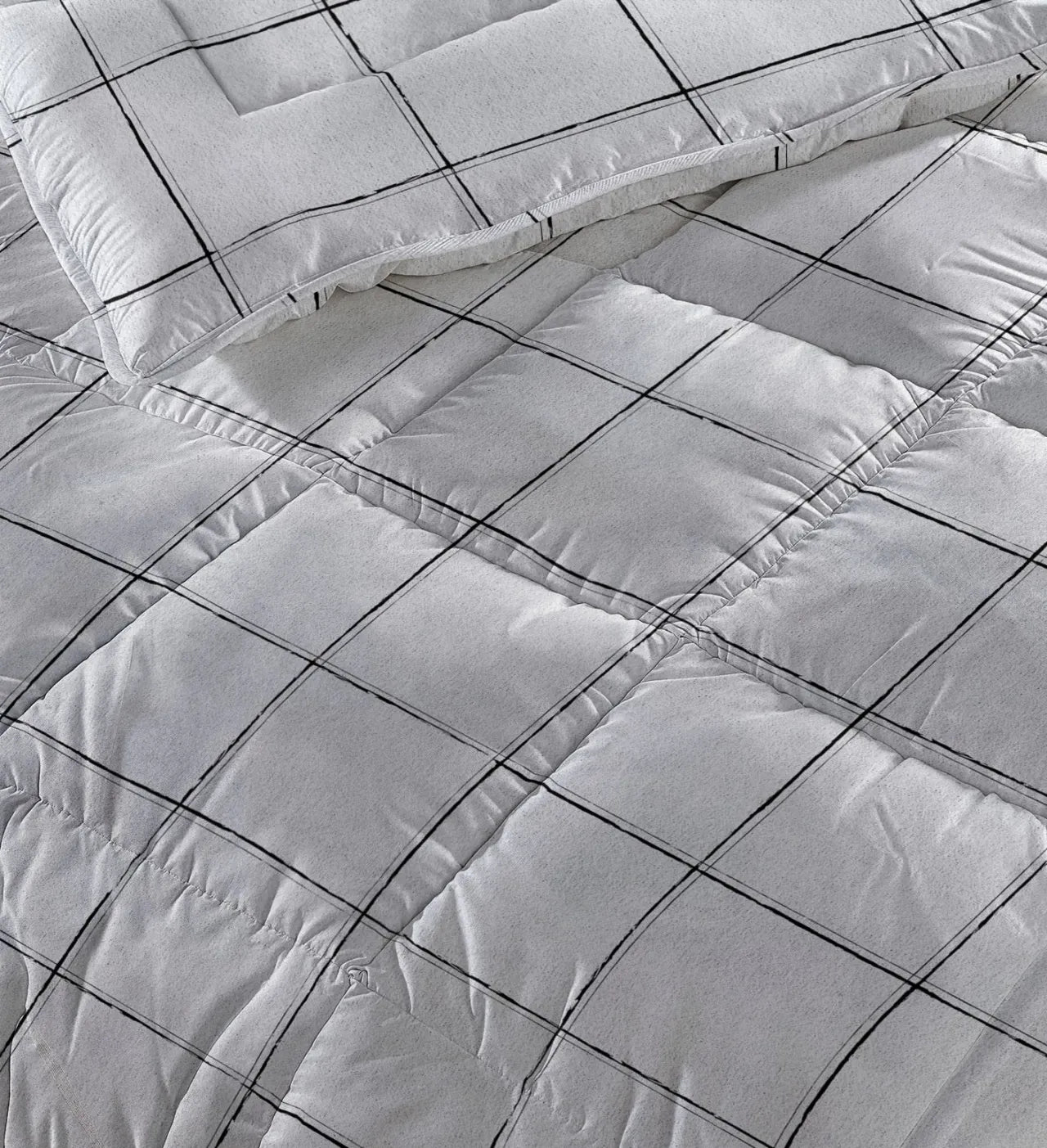 CloudSoft 2-in-1 Duvet | Check White